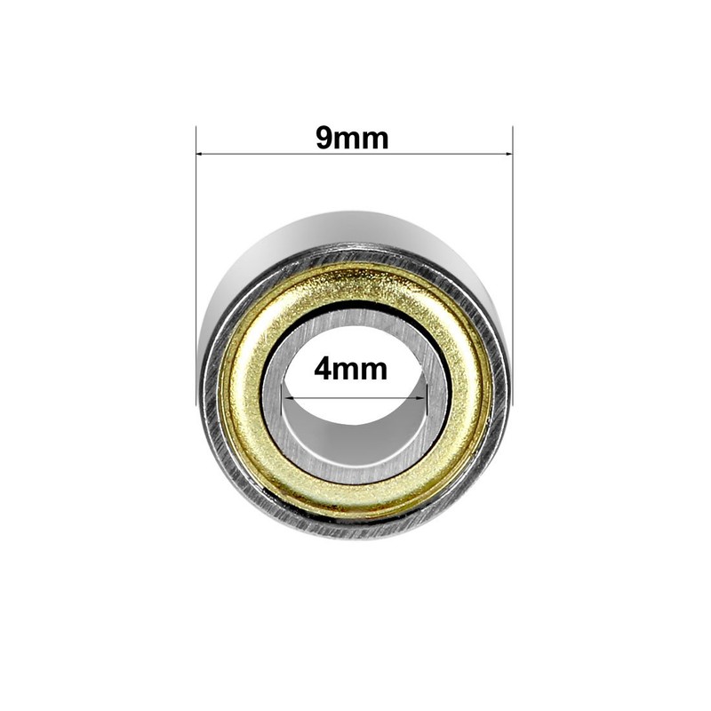sourcing map Deep Groove Ball Bearings 684ZZ Double Shielded 4