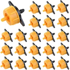 Hydrogarden Pack of 50 Micro-Drip System Series Dripper Pressure Regulating 2 Litres per Hour Dropper Bottle for Agricultural Irrigation and Gardening Yellow