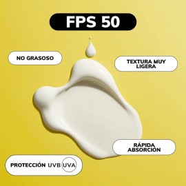 Protector Solar Facial Fps 50 Quotidien - Protección De Amplio Espectro Dermatológicamente Probado - Bloqueador Alta Cobertura con Textura Ligera, Aca