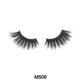 Laflare 3D SILK MINK MAX VOLUME Premium Faux Mink 25mm Extra Long Eyelashes, Cat Eyes, Wispy, Fluffy, Soft as Mink, Multi-layered Dramatic Volume False Lashes (LFMS-MS06)