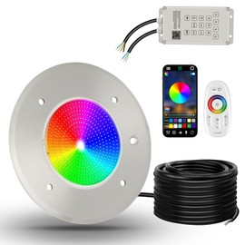 6 Inch Spa Lights for Inground Pool Led, 120V 35W Pool Spa Lights with 50FT Cord, IP68 Waterproof Pool Underwater Light for 6" Wet Niches with 3 Control Way