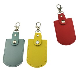 YIUWLMN 3 fundas para unidad flash USB, funda de piel para unidad flash USB, protección USB para proteger tu unidad flash USB y fácil almacenamiento, rojo, azul, amarillo, 3 colores, colores brillantes y hermosos
