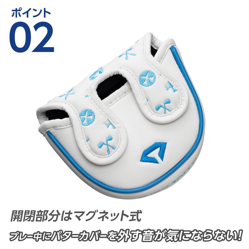 DAIYA GOLF PC-5002 90 Diamond Putter Cover Mallet Magnetic Monogram