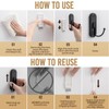 TAILI Adhesive Double Hooks for Hanging, 4 Coat Hooks &