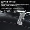 OSIFIT 2PCS Car Seat Hooks, Bling Rhinestone Headrest Hooks, Universal