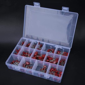 Capacitor, 15 Values, 180 Pieces, CBB Polypropylene Film Capacitor, Assortment 10nf/0.01uf/400v-68nf/0.068uf/630v for Various Electrical Devices
