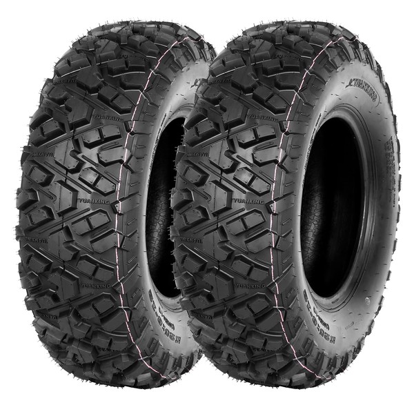 WEIZE All Terrain ATV Tires, Front 25x8-12, 6PR, 205/80-12, 25" 25x8x12 UTV Tire, Set of 2