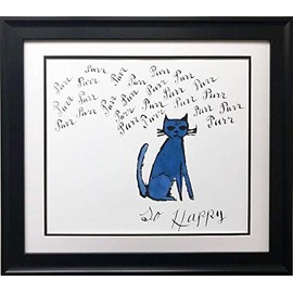 Andy Warhol "So Happy Cat Lrg 1958 Custom Framed Pop Art Lithograph 27" x 23"