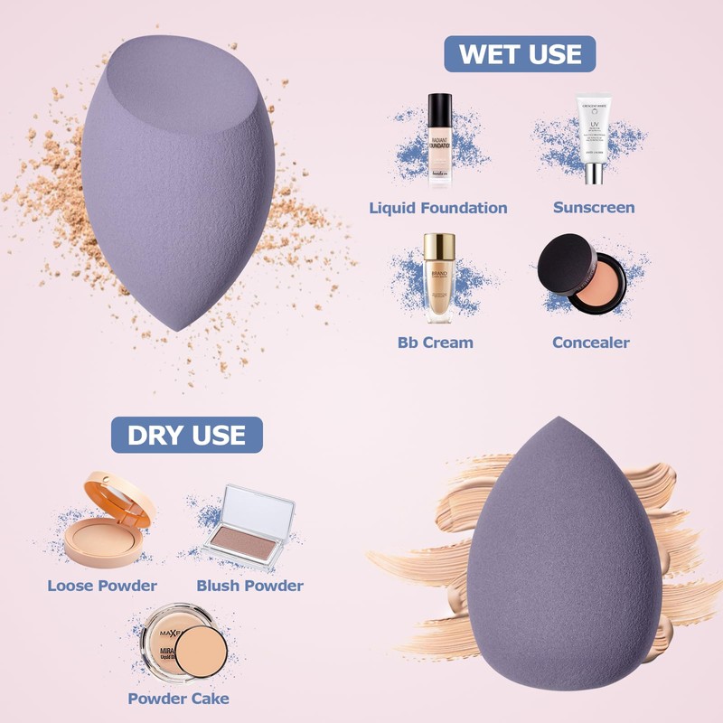 Makeup Sponge, 8 Pieces Beauty Blender Make Up Sponge Makeup