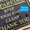 Black And Gold ‘DISABLED PARKING’ and a CUSTOM PRINTED MESSAGE,
