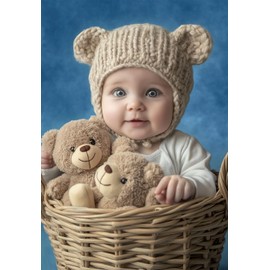 Kate 8x8ft Abstract Photography Backdrop - Blue Headshots Portrait Background Studio Backdrop