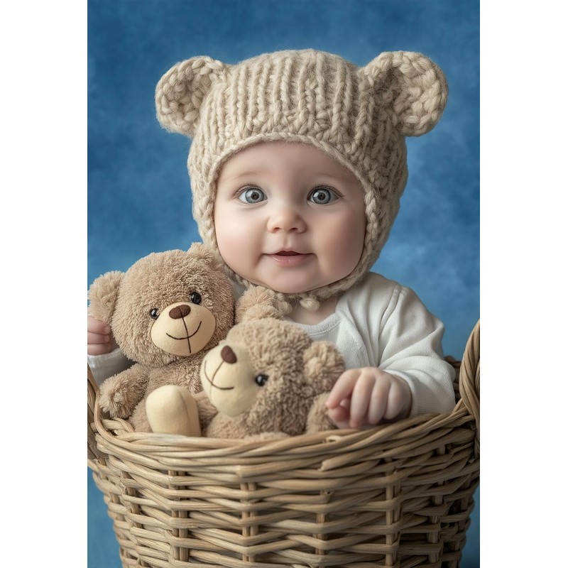 Kate 8x8ft Abstract Photography Backdrop - Blue Headshots Portrait Background