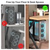 Adjustable Under Desk PC Mount - Black