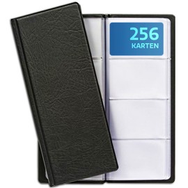 Business Card Folder for 256 Cards | Business Cards Storage | Space-Saving with Clear Card Sleeves | Business Card Book for the Office