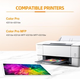 Onorigi 210A Toner Cartridges 4 Pack Compatible for HP 210A 210X Toner Cartridges Compatible with HP Color Laserjet Pro MFP 4301fdw 4301fdn 4201dw 4201dn Series Printer (210A 4pack, with Chip)