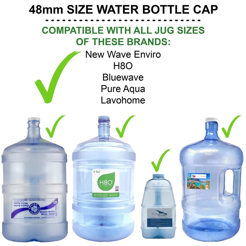 SANITRO Water Systems Screw-On Caps for Water Cooler/Dispenser Plastic Jugs,