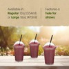 Signature Packaging - Plastic Smoothie Cups with Dome Lids -
