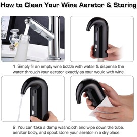 Electric Wine Aerator Pourer, Wine Bottle Opener Best Sellers With Wine Accessories 2020 Premium Wine Decanter Spout Perfect for Wine Lovers, Gift Idea, No leaking, wine preserver - RED