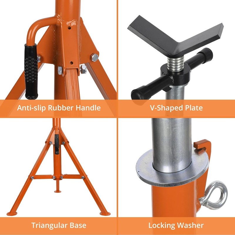 Gravee Heavy-Duty Pipe Stand Adjustable Folding Pipe Jack Stand |