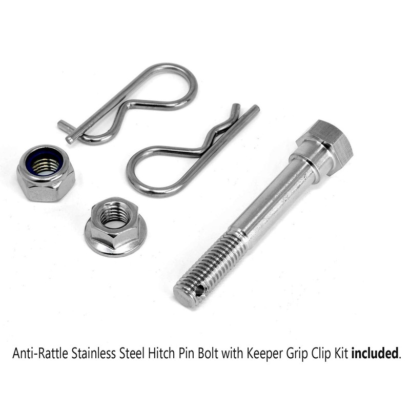 MULL USA Flag Metal Trailer Hitch Cover with Anti-Rattle Hitch