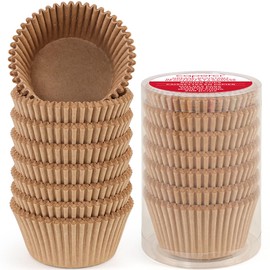 Standard Natural Cupcake Liners for Baking 200 Counts - Caperci Greaseproof Muffin Baking Cups for Wedding Birthday Party Baby Shower Festivals (Natural)