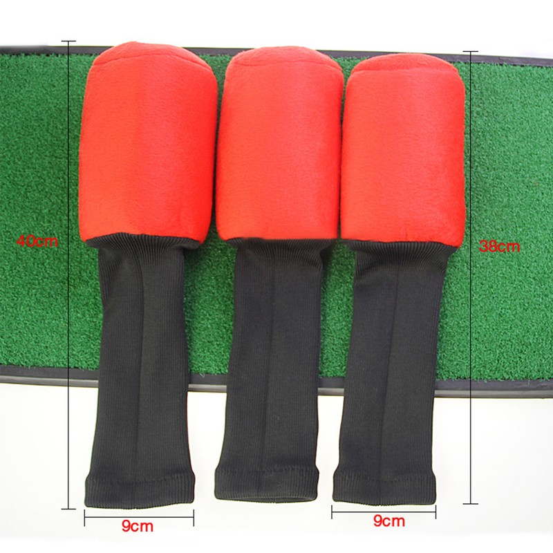 3pcs Durable Head Golf Cover Headcover Clubs Cover Protector for