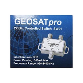 GEOSATpro 22KHz Tone Control Satellite Switch 0/22 KHz 2x1 Switch FTA SW21