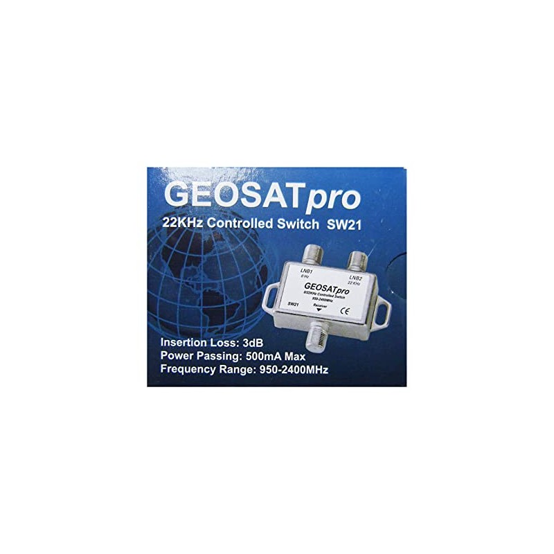 GEOSATpro 22KHz Tone Control Satellite Switch 0/22 KHz 2x1 Switch