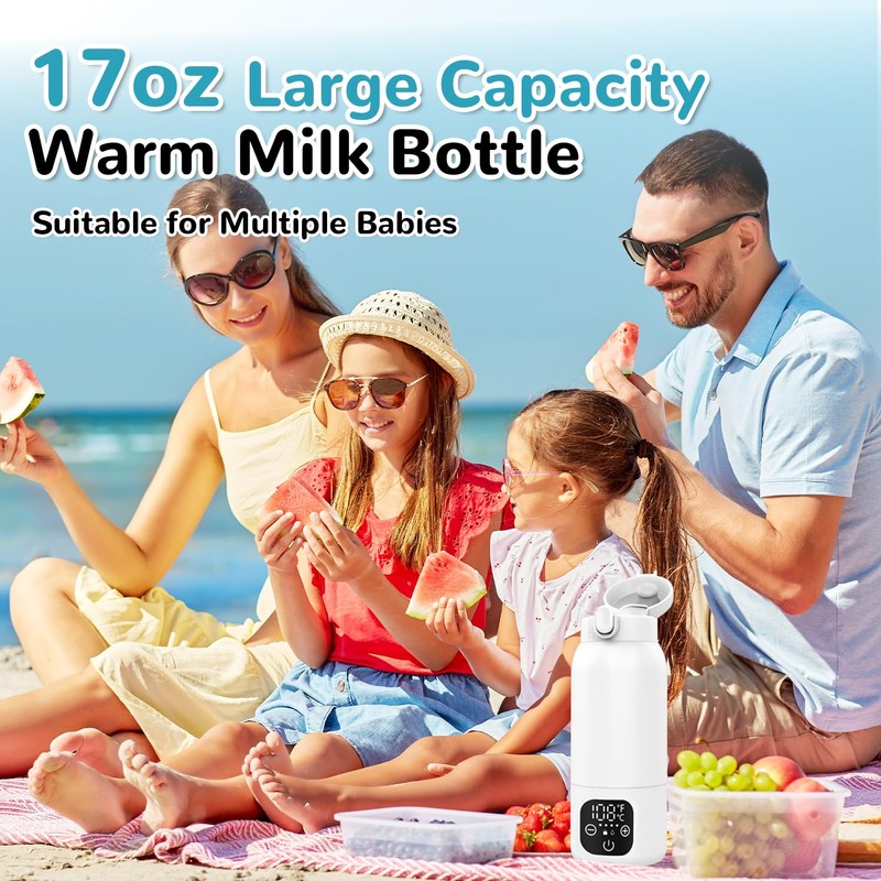 Portable Milk Warmer for Travel,Formula Container to Go 17oz Baby