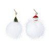 RmKbe Christmas Pom Pom Earrings Fluffy Pom Pom Earrings Cute