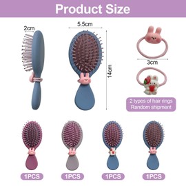 4 Stück Luftkissenkamm Mit Haarseil, Tragbarer Kamm, Haarstyling-Werkzeuge, Kopfhautmassagekamm, Mini-Luftkissenkamm