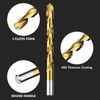 MACXCOIP 230Pcs Titanium Drill Bit Set, 135 Degree Tip HSS
