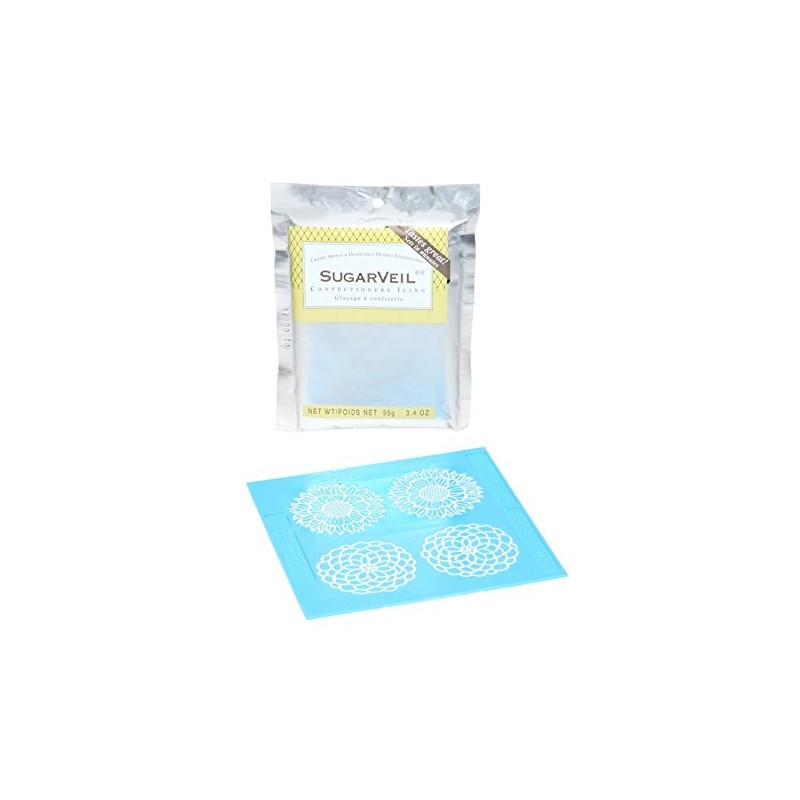 SugarVeil Flower Toppers Mat with White SugarVeil Icing