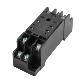 uxcell 2-M4X10 8 Terminals 35mm DIN Rail Mounted Power Relay Socket Base Holder