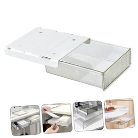 Operitacx Drawers for Desk Tabletop Shelves Home under Desk Drawer Under Shelf Drawer Stationery Storage Organizer Hidden Desk Drawer Clear Stand Desk Organizer Desk Drawer Organizer Plastic