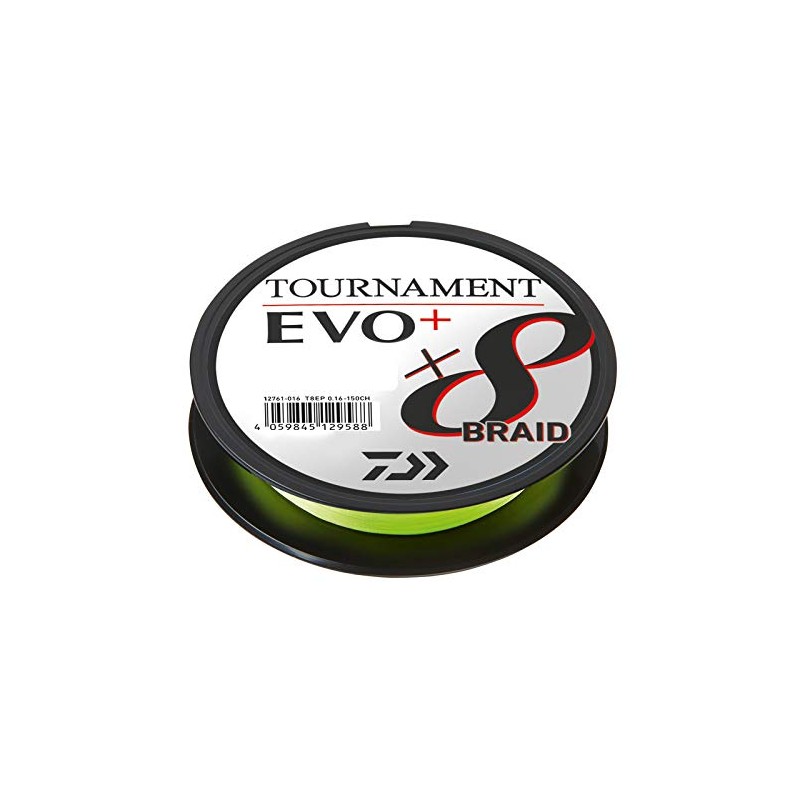 Daiwa Tournament X8 Braid EVO+ 0.14 mm 135 m Chartreuse