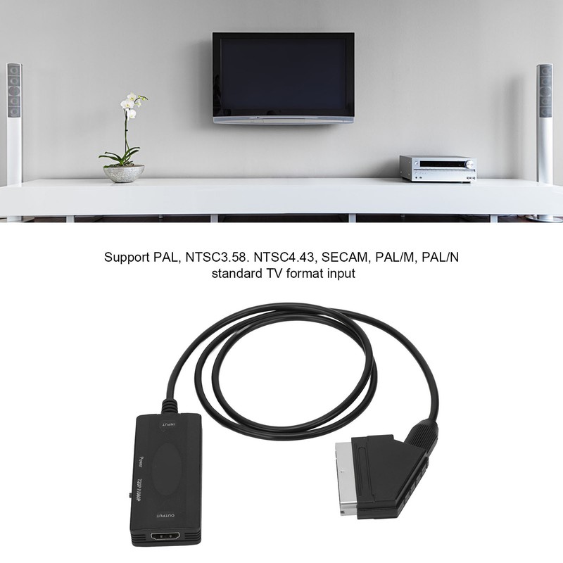 SCART to HD Multimedia Interface Converter Full HD 720P/1080P Video