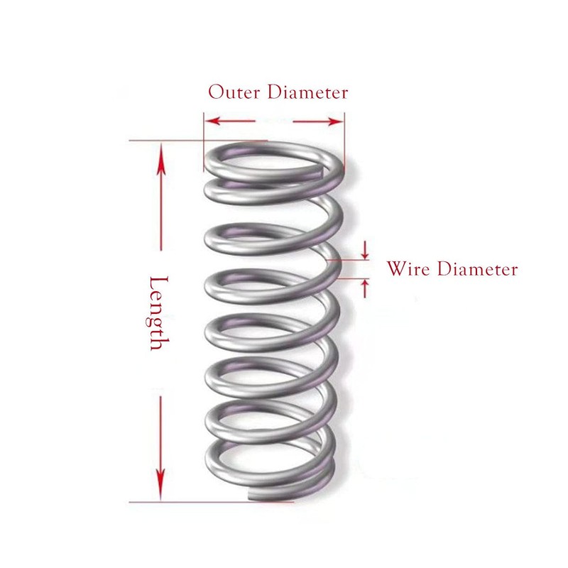 Spring Coil, Wire Diameter 1.5mm, OD 18mm, Length 25mm Stainless