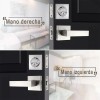 Manilla Reversible Monomando Satinado Banna Para Puerta Entrada 35-45mm