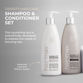 Hairmax Shampoo & Conditioner | Anti Thinning formula | Advanced Hair & Scalp Therapy for Thinning Hair | Cleanses, Hydrates & Strengthens | Sulfate & Paraben-Free | 10 fl oz each