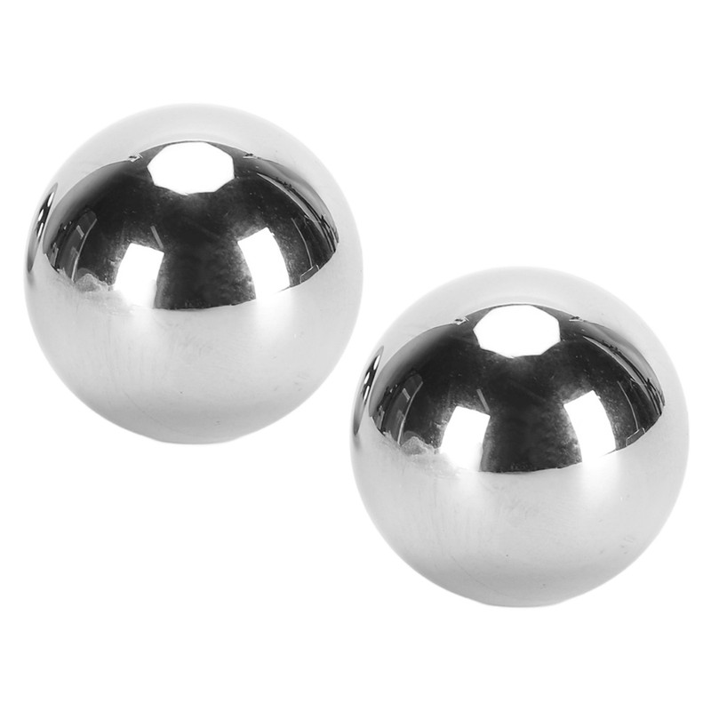 1 Pair Baoding Balls 3.5cm Diameter Stainless Steel Hand Balls