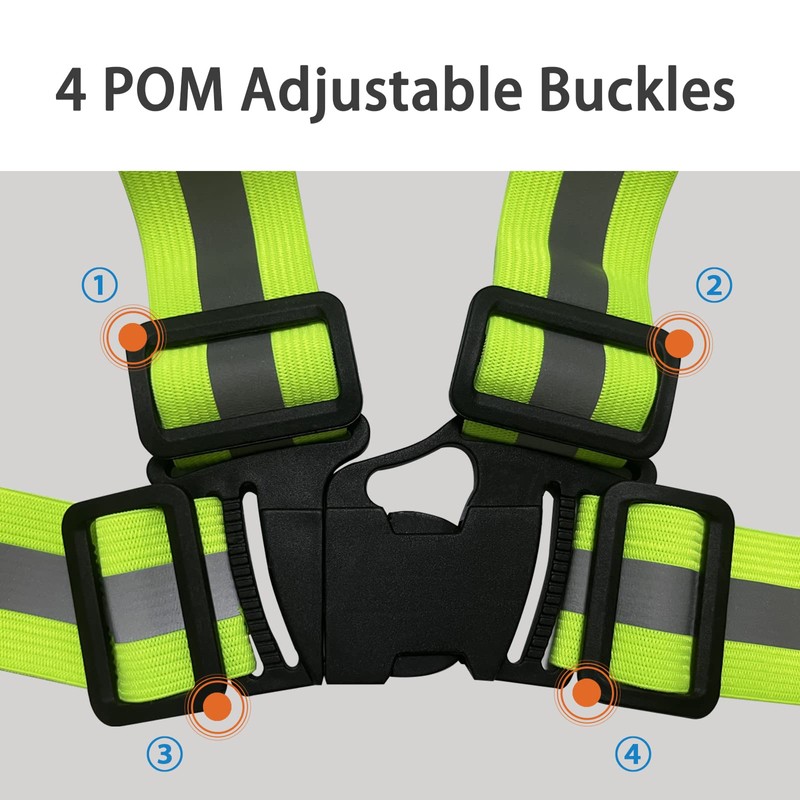 Onumya Reflective Vest, 2pcs Reflective Safety Vest High Visibility Running