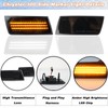 KEEGTBOX Smoked Amber LED Side Marker Lights Compatible with Chrysler