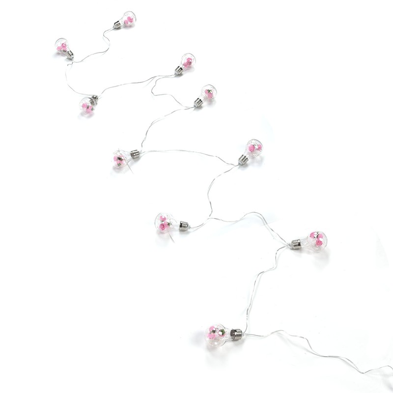 Light String 100LEDs Copper Wire Light String Artificial Rose E27