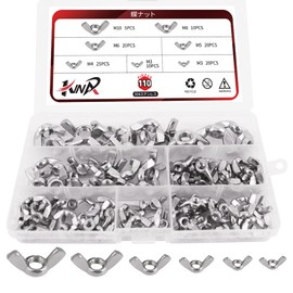 Wing Nut Wing Nut Butterfly Nut M3 M4 M5 M6 M8 M10 Stainless Steel 110 Pieces