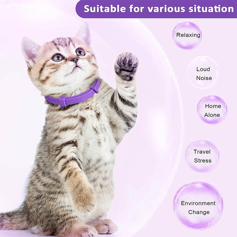 Cat Calming Collar,Adjustable Cat Collar Natural Calm Treatment,15 Inches for
