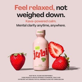 Jubi Kava Strawberry Chill - The Best Tasting Kava Shot! - Size: 2oz(28g), Style: One Time Purchase, Material: Shots