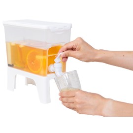 Global Japan Drink Server, Pitcher, Refrigerator, Horizontal Mount, Tea Pot, 1.9 gal (3 L), Faucet Included, Stand Included