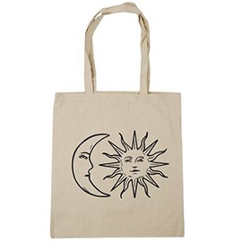 Hippowarehouse Moon and sun Tote Shopping Gym Beach Bag 42cm x38cm, 10 litres