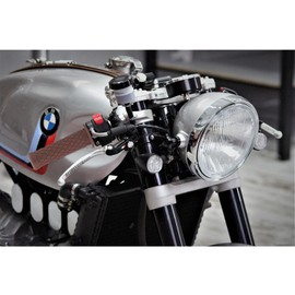 DKMOTORK 0032 1 Pair Cafe Racer Motorcycle Grips for 7/8" Handlebars 22mm/24mm Non Slip Universal (Brown)